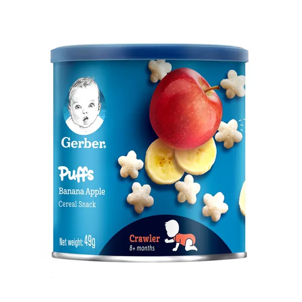 Bánh ăn dặm Gerber vị CHUỐI TÁO 49g (Trên 8 tháng)