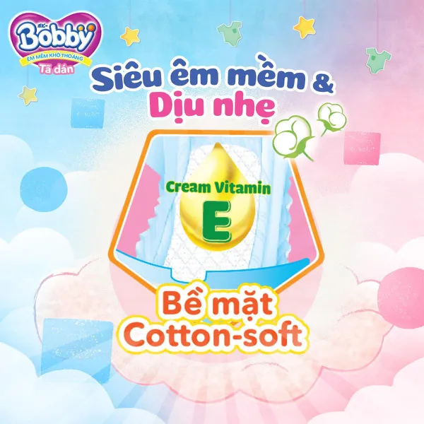Bỉm - Tã dán Bobby size XS 70 miếng (cho bé <5kg)