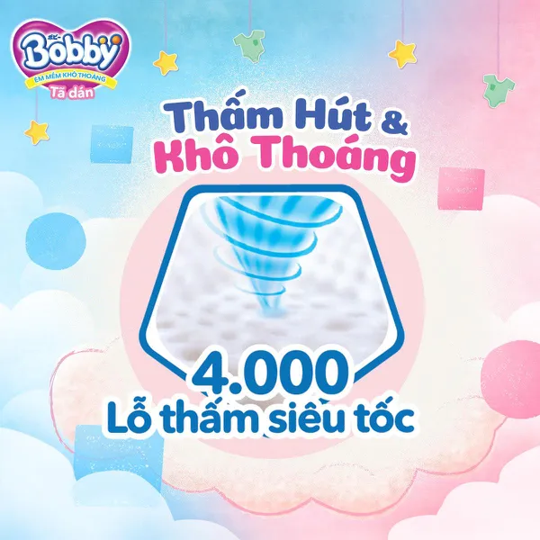 Bỉm - Tã dán Bobby size XS 70 miếng (cho bé <5kg)