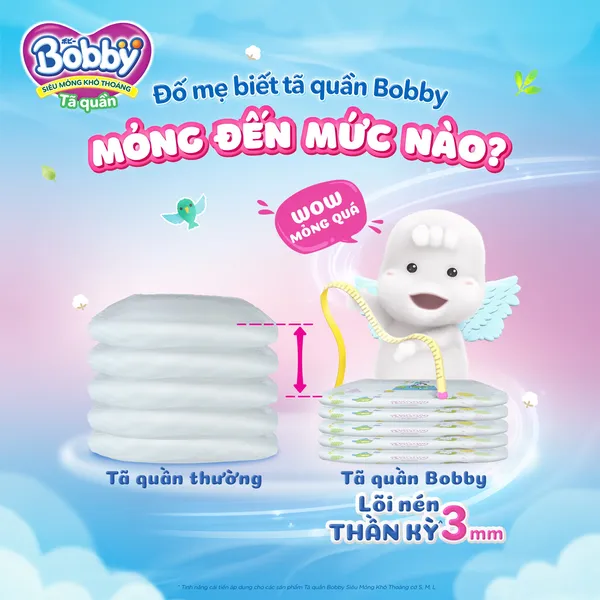 Bỉm - Tã quần Bobby size M 76 miếng (cho bé 6 - 11kg)
