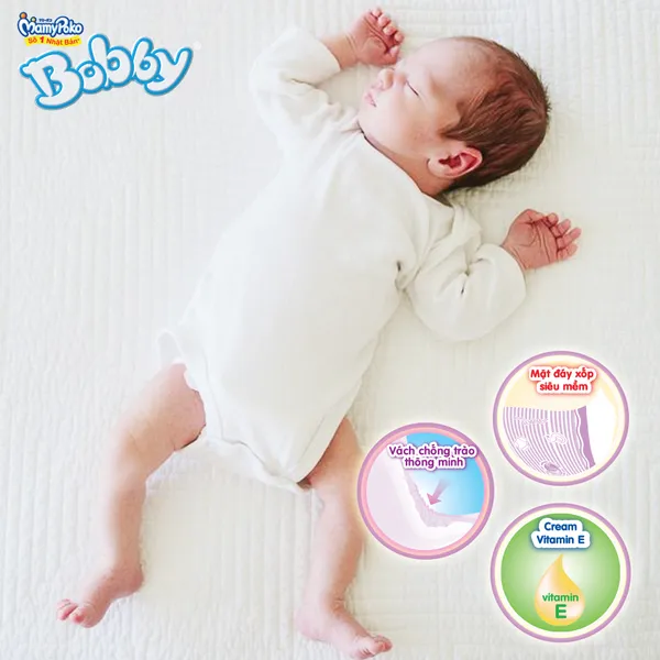 Miếng lót sơ sinh Bobby Newborn 2 - 60 miếng (cho bé > 1 tháng tuổi)