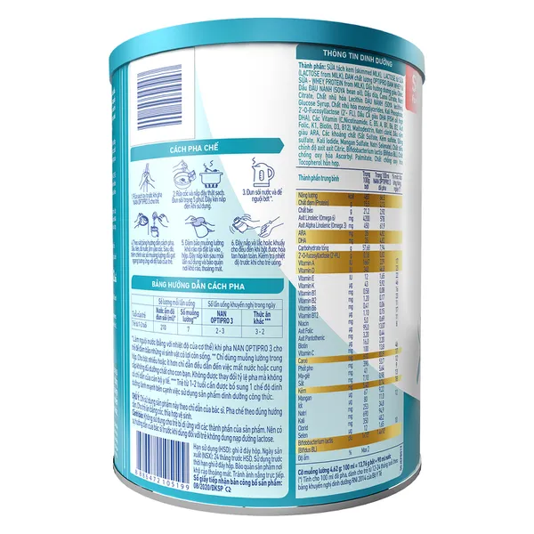 Sữa Nan Optipro HMO số 3 900g cho bé 12-24 tháng tuổi
