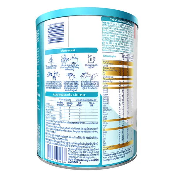 Sữa Nan Optipro HMO số 1 900gr cho bé 0-6 tháng