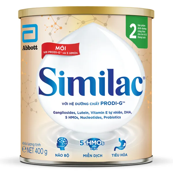Sữa Similac 5HMOs số 2 - 400g (6 - 12 tháng)