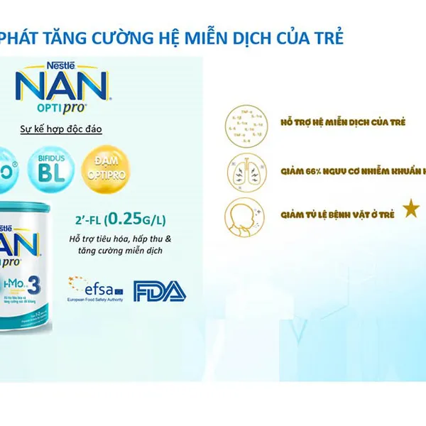 Sữa Nan Optipro HMO số 3 900g cho bé 12-24 tháng tuổi