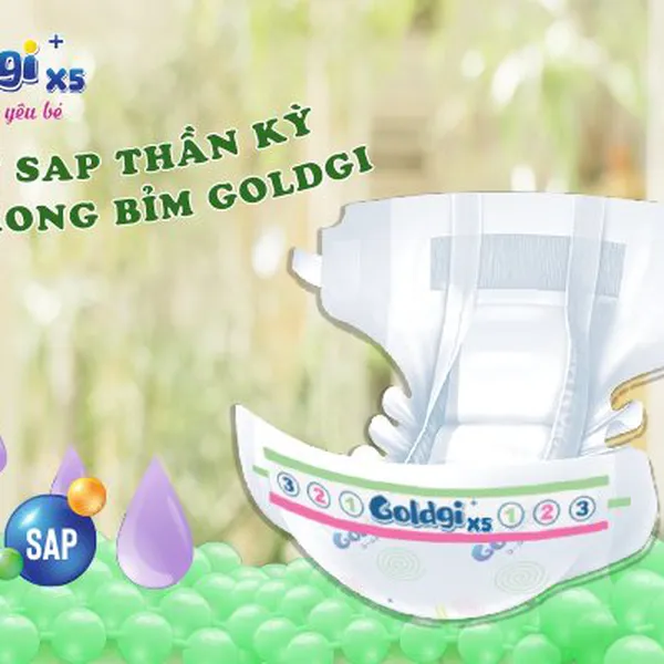 Bỉm - Tã quần Goldgi X5 size XXL 32 miếng (TRÊN 15KG)