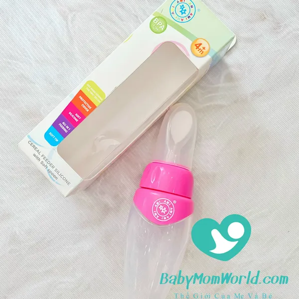 Bình muỗng ăn dặm silicone mềm 150ml AMI AM55103