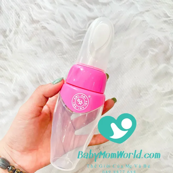 Bình muỗng ăn dặm silicone mềm 150ml AMI AM55103