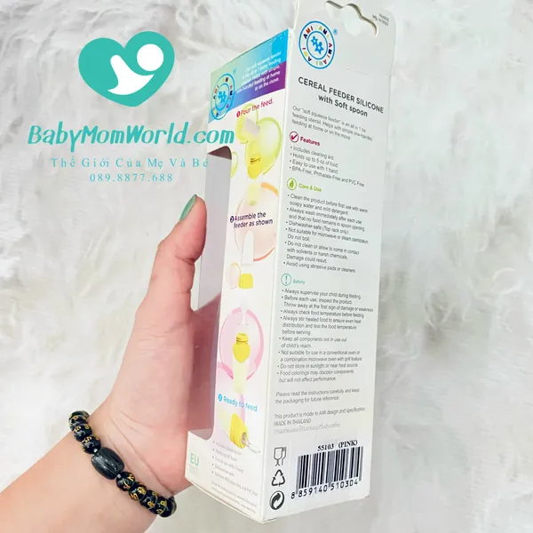 Bình muỗng ăn dặm silicone mềm 150ml AMI AM55103