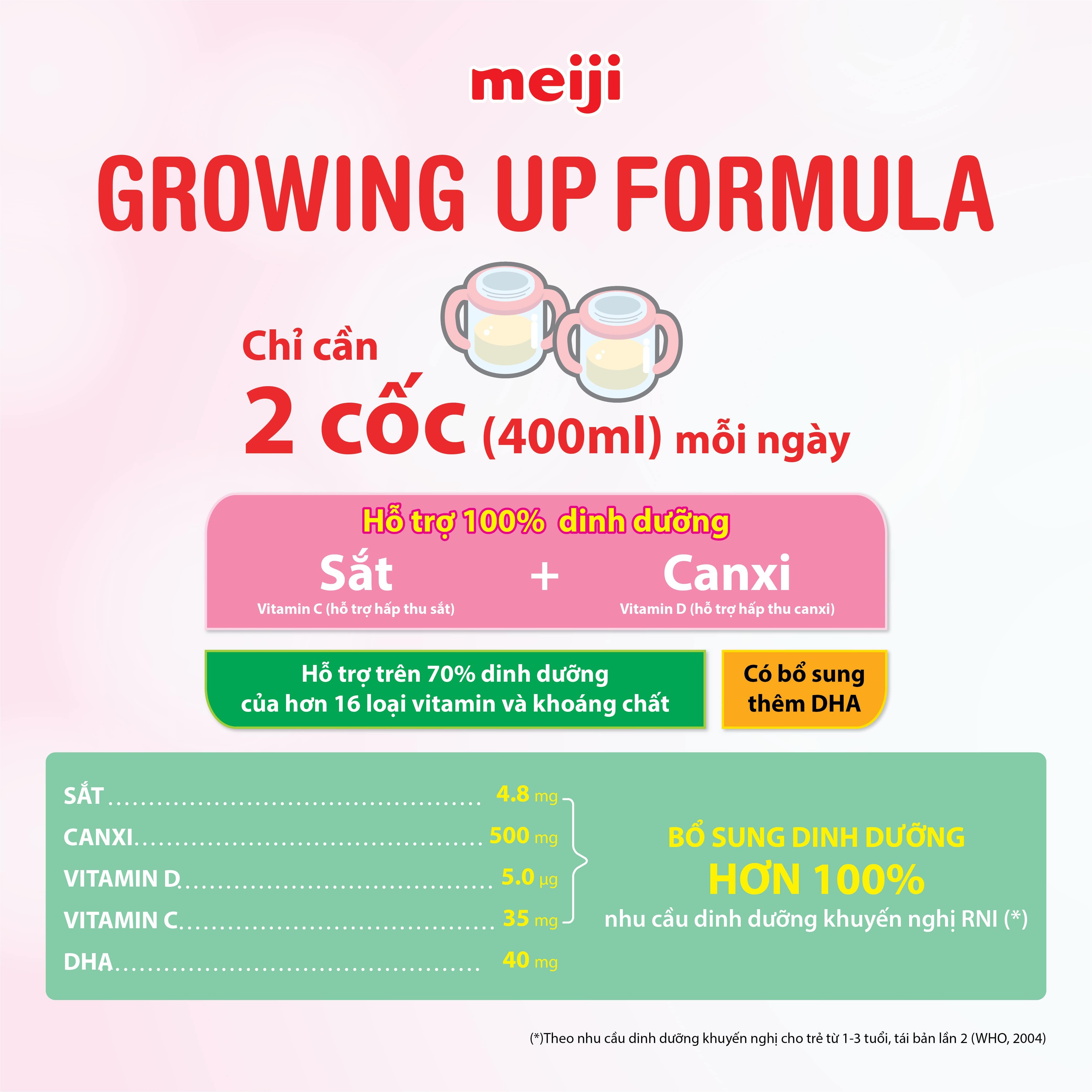 Sữa Meiji Growing up Formula 800g (12-36 tháng)