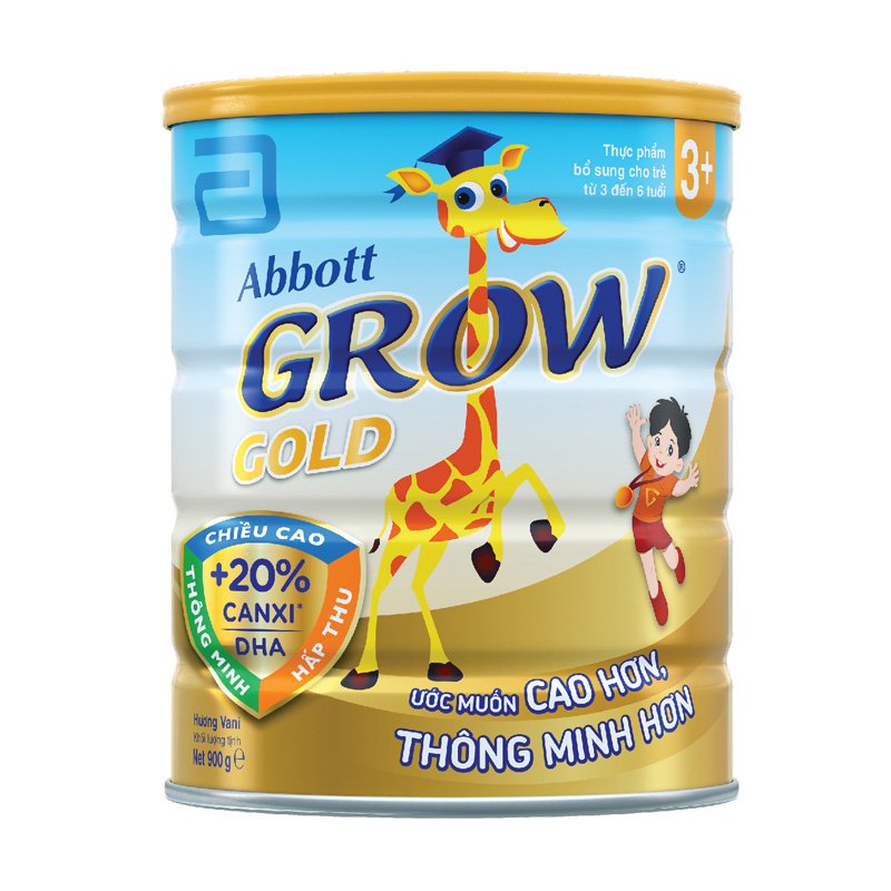 Sữa Abbott Grow GOLD 3+ hương vani 900g (3 - 6 tuổi)