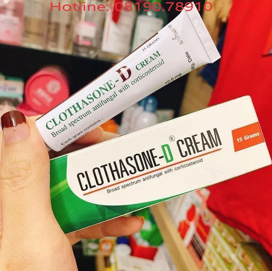 THUỐC TRỊ NẤM MÓNG TAY CHÂN CLOTHASONED CREAM 15G THÁI LAN