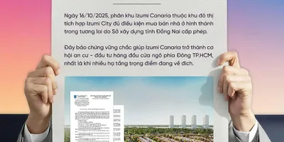Izumi City phân khu Canaria có đủ điều kiện bán hàng?