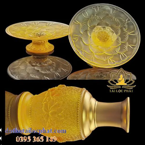 Bộ đồ thờ cúng lưu ly cao cấp