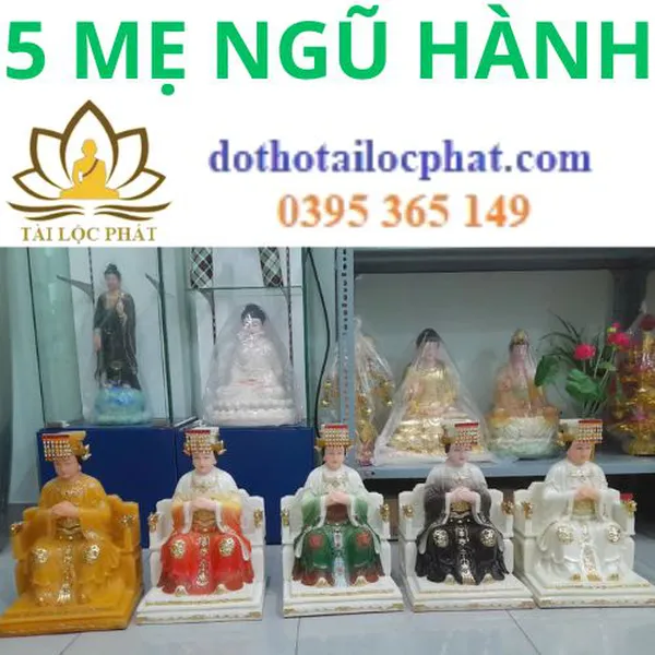 Bộ tượng 5 mẹ ngũ hành nhập khẩu