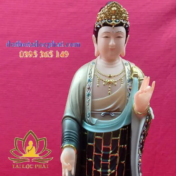 Tượng địa mẫu bằng đá ngọc mã 6409