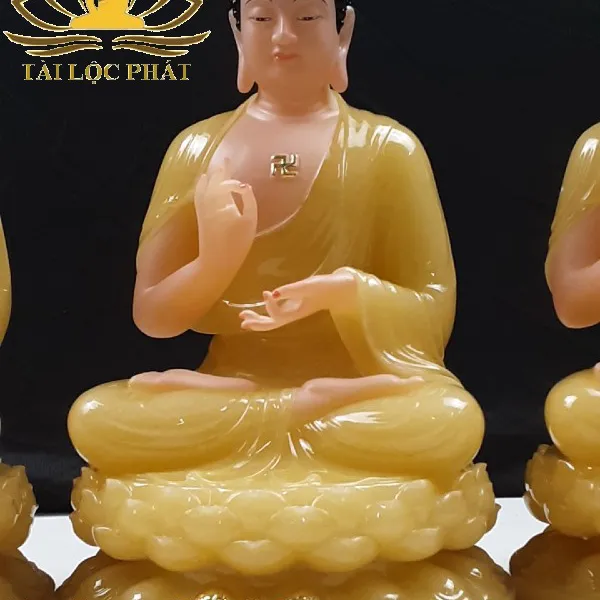 Tượng phật dược sư bằng đá thạch anh cao cấp