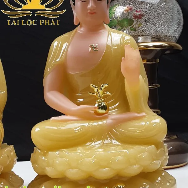 Tượng phật dược sư bằng đá thạch anh cao cấp