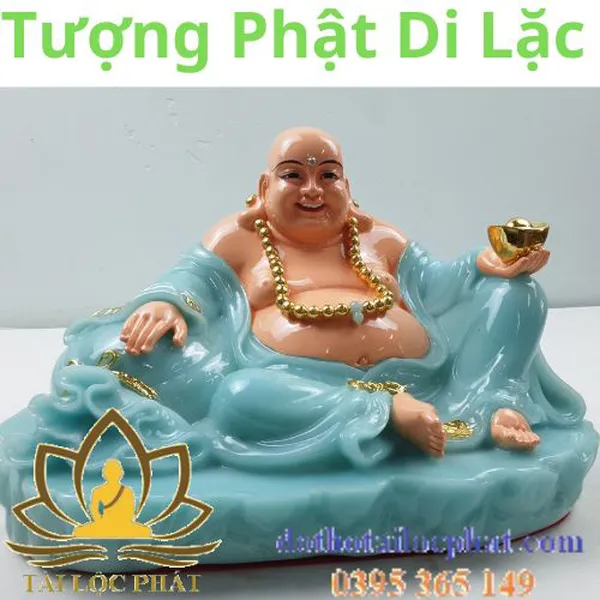 Tượng Phật Di Lặc bằng đá ngọc xanh