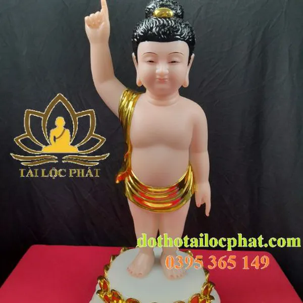Tượng Phật Đản Sanh bằng đá ngọc đẹp nhất