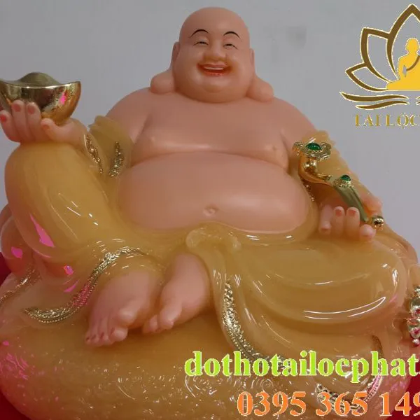 Tượng phật di lạc bằng đá thạch anh đẹp hoan hỉ