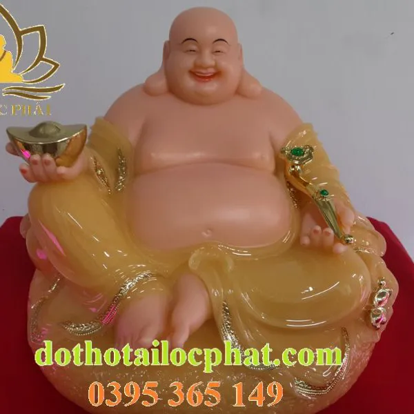 Tượng Phật Di Lặc thạch anh để đám mây