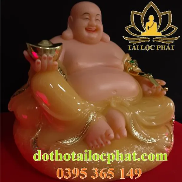 Tượng Phật Di Lặc thạch anh để đám mây