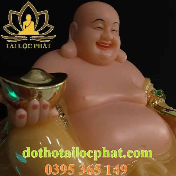 Tượng Phật Di Lặc thạch anh để đám mây