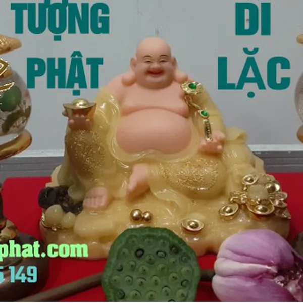 Tượng phật di lặc đá thạch anh như ý ngự đá 3303