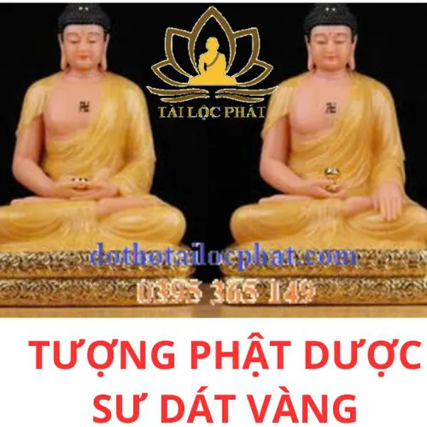 Tượng Dược Sư dát vàng 8403