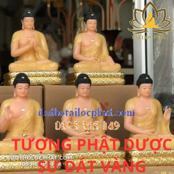 Tượng Dược Sư dát vàng 8403