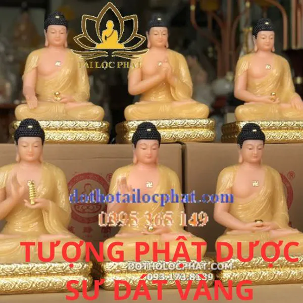 Tượng Dược Sư dát vàng 8403