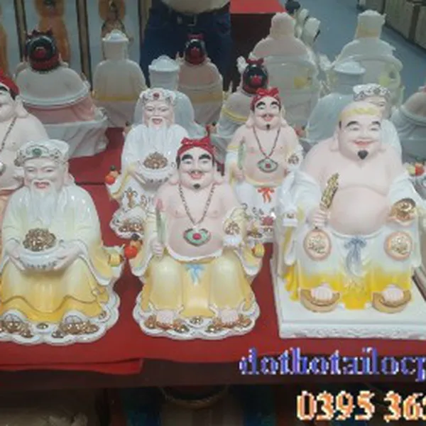 Kho tượng thần tài ông địa bằng đá,  gốm sứ cao cấp