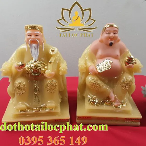 Tượng Ông Địa Thần Tài bằng bột đá thạch anh TD-033