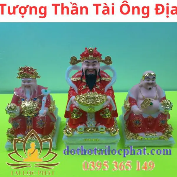 Tượng thần tiền ôm chậu vàng đế vuông