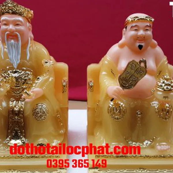 Tượng Ông Địa Thần Tài bằng đá thạch anh TD011