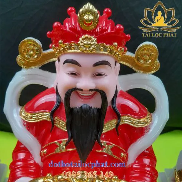 Tượng thần tài thần tiền ông địa đỏ đẹp
