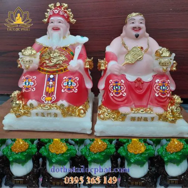 Tượng thần tài thần tiền ông địa đỏ đẹp