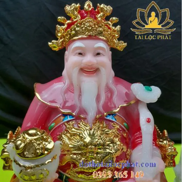 Tượng thần tài thần tiền ông địa đỏ đẹp