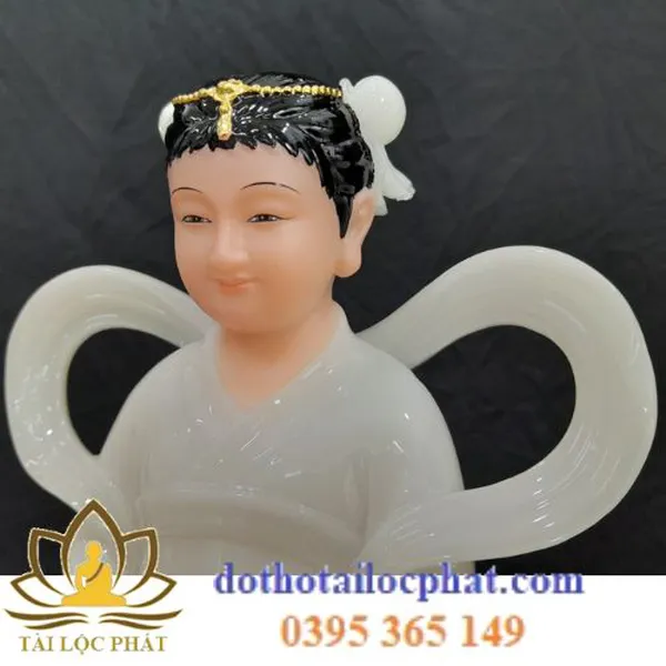 Mẫu tượng Tiên Đồng Ngọc Nữ đẹp bằng bột đá