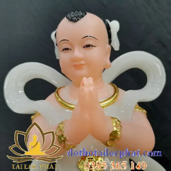 Mẫu tượng Tiên Đồng Ngọc Nữ đẹp bằng bột đá