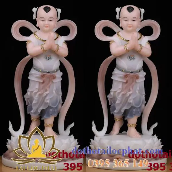 Mẫu tượng Tiên Đồng Ngọc Nữ đẹp bằng bột đá