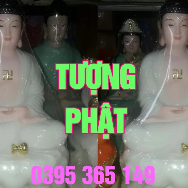 Tượng phật thích ca màu trắng