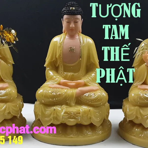 Tôn tượng tam thánh tây phương đá thạch anh