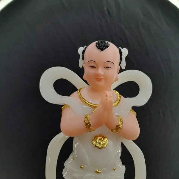 Tượng Tiên Đồng Ngọc Nữ đá ngọc cao 30cm