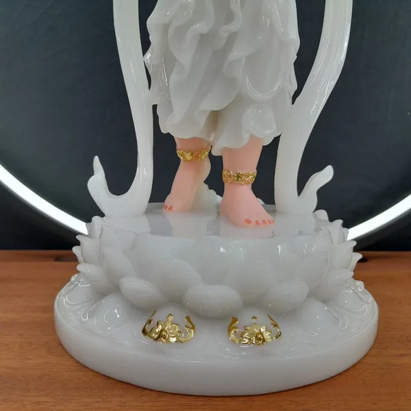 Tượng Tiên Đồng Ngọc Nữ đá ngọc cao 30cm