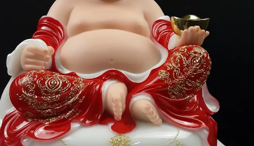 Giá tượng Phật Di Lặc bằng đá cao 30cm