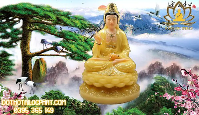 Giá tượng phật quan âm bằng đá