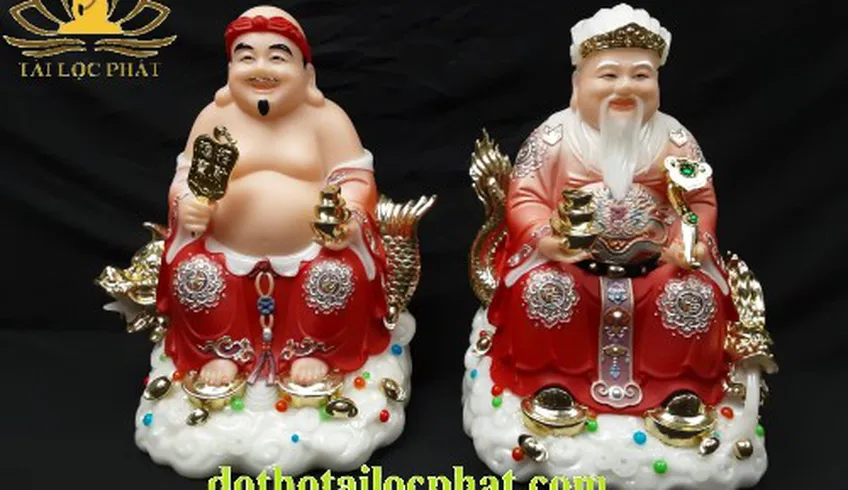 Bộ Bộ tượng thần tài ông địa hợp mệnh thổ
