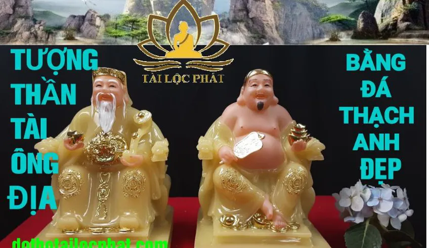 Tượng thần tài ông địa tự tại đẹp hoan hỉ lộc phát